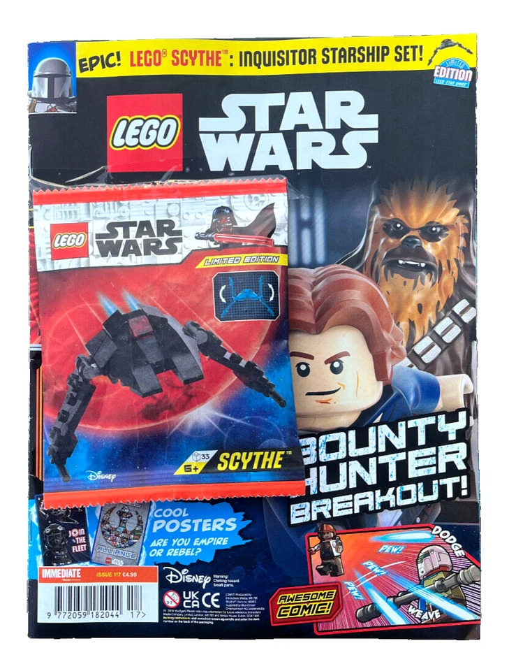 LEGO STAR WARS MAGAZINE 117 ~ NEW WITH SCYTHE: INQUISITOR STARSHIP SET!