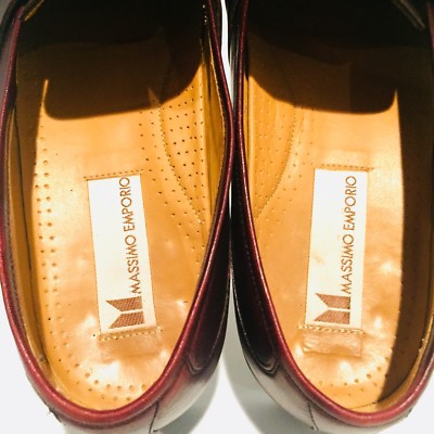Massimo Emporio Burgundy Tassel Kiltie Loafers Leather Shoes  display picture 2