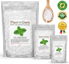 MENTHOL CRYSTALS Mentha Arvensis USP Food Grade 100% PURE 1 oz. to 10 lbs. Bulk 