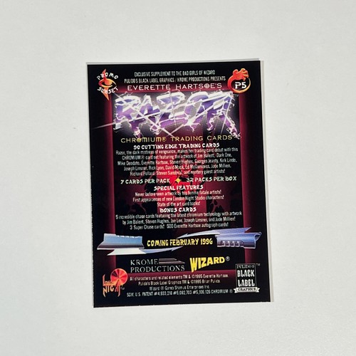 Black Label Everette Hartsoe Razor Promo Card London Night 1995 #P5 Chromium - Picture 2 of 5