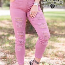 Crazy Train Distressed Go 2 Skinny Ankle Jean...