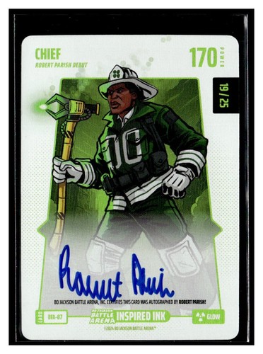 Bo Jackson Battle Arena Chief Glow Auto /25 SP Robert Parish Celticd 170 Power