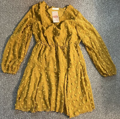 Kirundo Mustard Dress Babydoll Princess Sleeve Dotted Boho Flowy Size Medium | eBay Kirundo Mustard Dress Babydoll Princess Sleeve Dotted Boho Flowy Size Medium | eBay