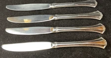 SET OF 4 REED & BARTON "COUNTRY FRENCH" 18/8 STAINLESS DINNER KNIVES JAPAN