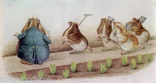 BEATRIX POTTER THE GUINEA PIGS GARDEN GARDENING ART ARTWORK POSTER PRINT REPRINT