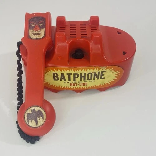 RARE 1966 Batman Batphone Hot Line Toy Phone Marx Toys Batman DC Comics