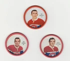 1962-63 SHIRRIFF COINS, LOT OF 3 DIFF.MONTREAL CANADIENS, NRMT