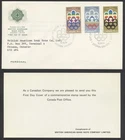 1974 #B1-B3 Olympic Symbols FDC British American Bank Note Cachet Insert