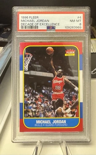 1996 Fleer Jordan PSA 8