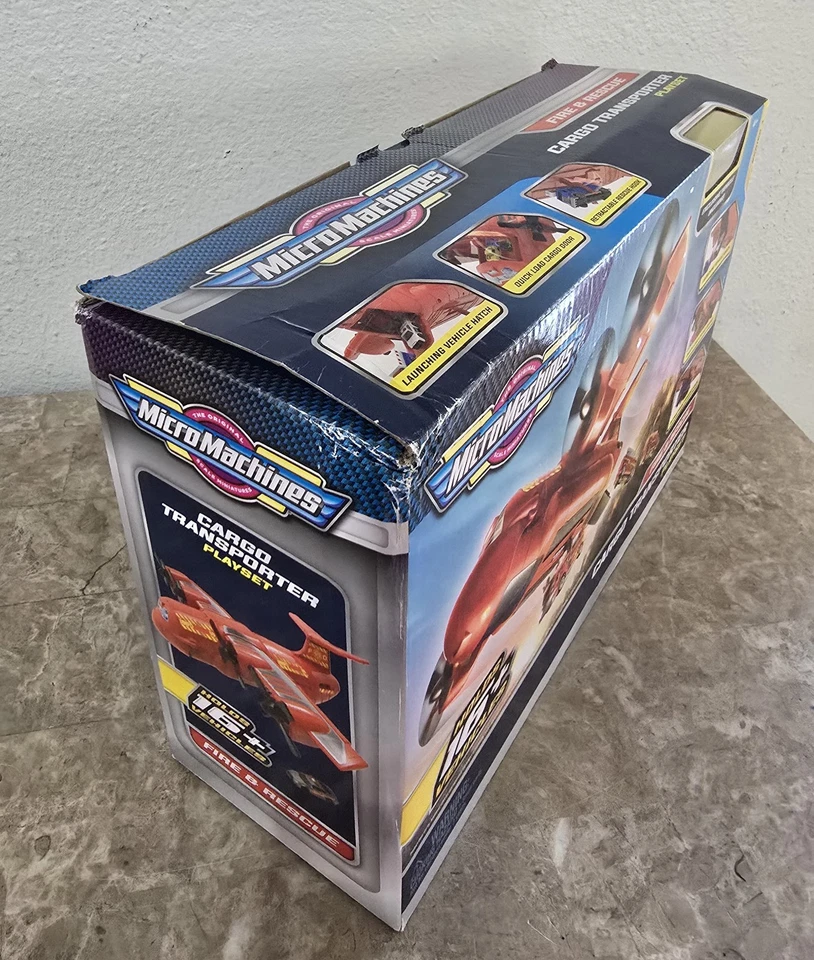 Micro Machines Fire & Rescue Cargo Transporter Plane Playset Holds 16+ Vehicles  - Image 3 of 4