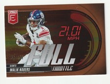 2025 Panini Elite Full Throttle Orange Malik Nabers New York Giants /199 #15