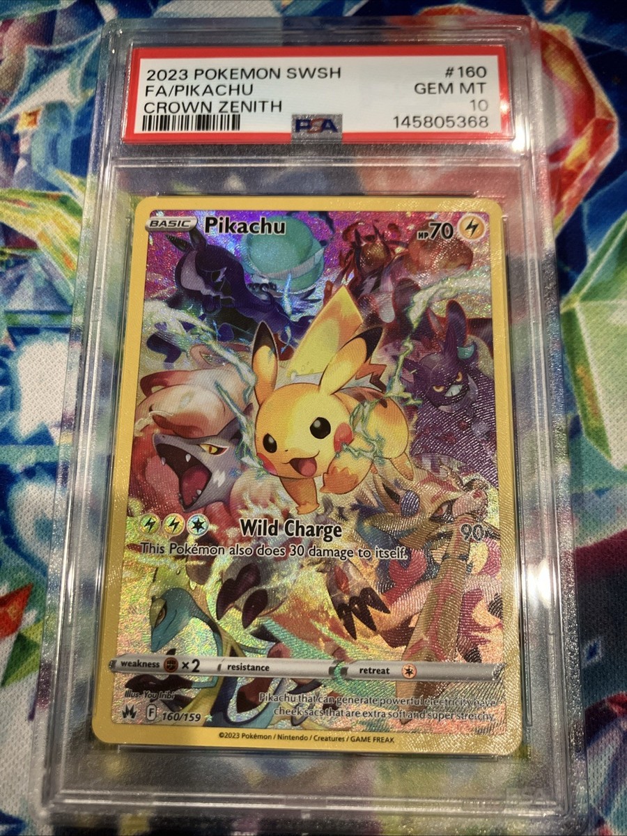 Pokémon Pikachu TCG Crown Zenith Holo Full Art Secret Rare Card