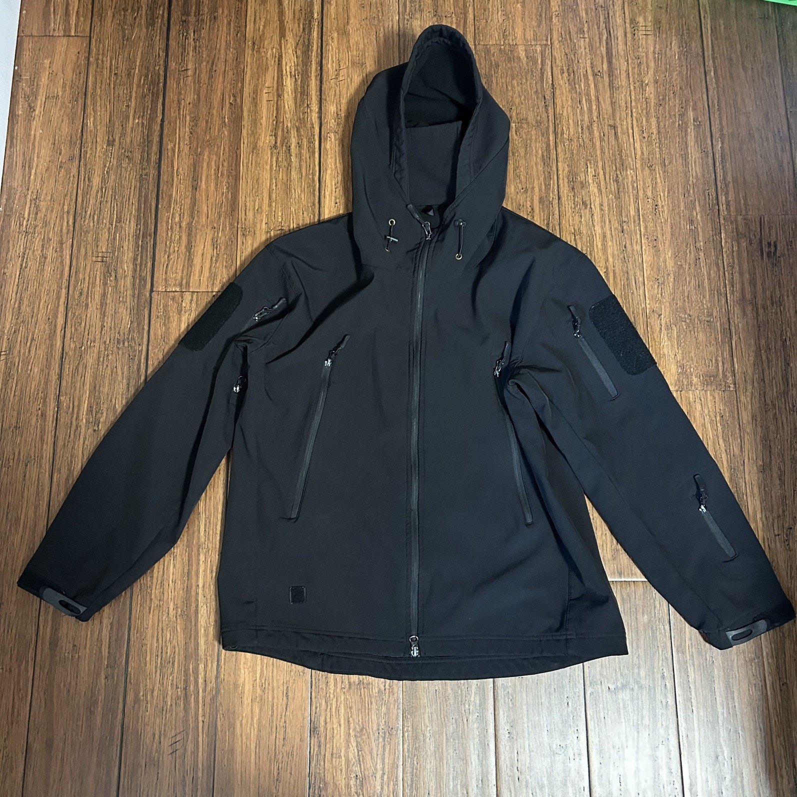 Men’s Softshell Jacket Black Windstopper Fleece L… - image 1