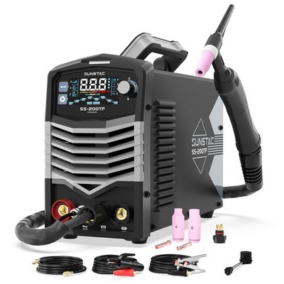 Sunstac 200A TIG Welder with Pulse, 110V/220V Dual Voltage, 3 in 1 DC... 
