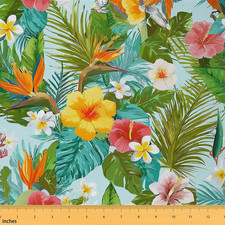 Erosebridal Palm Tree Fabric By The Yard Floral Leaves Upholstery Fabric