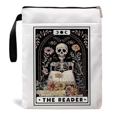 Book Sleeve with Zipper Book Sleeve for Book Lovers The Reader Tarot Card Boo...