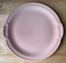 Taylor Smith & Taylor LURAY PASTELS PINK Handled Cake Plate - VGUC