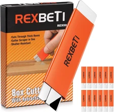12 Pack Box Cutter, Retractable Cardboard Cutter, Razor Blade Scraper, Handy Box