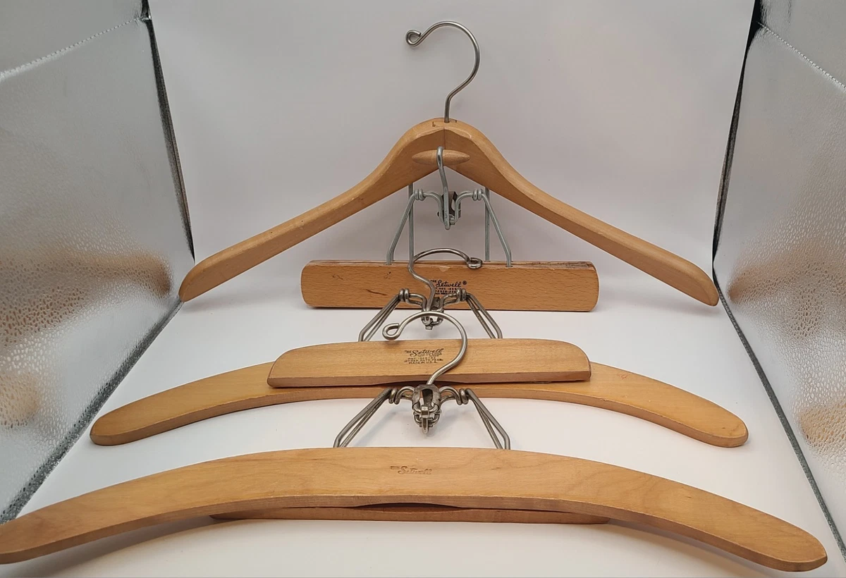 Wooden Business Vintage Clothes Hangers for sale | eBay