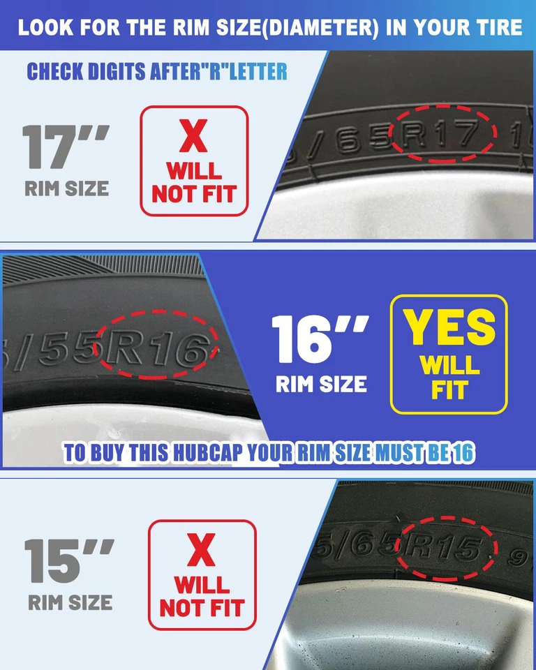 Juego de 4 Tapacubos Tapacubos Llantas Cubierta para Nissan Sentra 2007-2012 Atornillable Foto 4 de 4