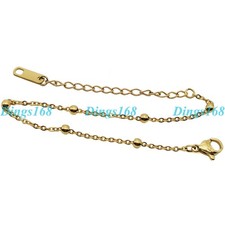 Genuine 18K Yellow Gold Filled Hypo-allergenic 1 mm Thin Rolo Chain Bracelet A5J