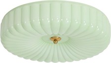 Nordic Green Glass Flush Mount Ceiling Light - Vintage Mid Century Style