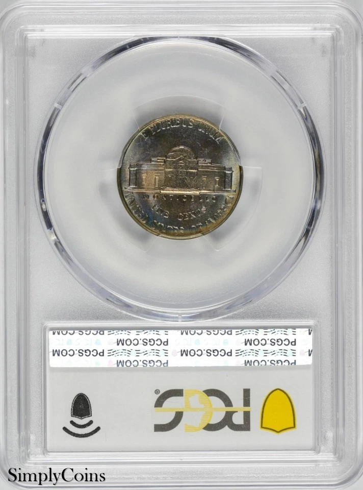 1951 Jefferson Nickel PCGS MS64 Rainbow Toned 🌈 Toning TrueView - Image 3 of 3