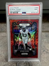 2023 Panini Prizm - Rookies Byron Young #355 Red Shimmer Prizm /35 (RC)