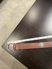 Auburn University Tigers AU Brown Leather Belt Sz 40