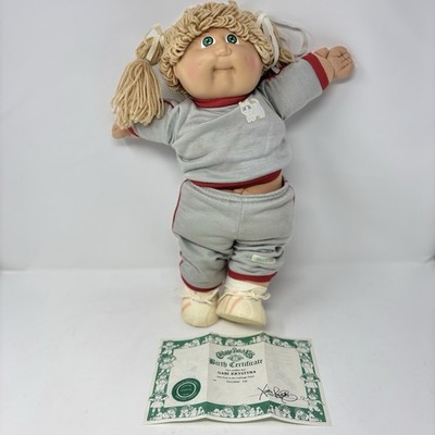 Vintage 1982 CPK Doll GABI w/ Papers Blonde Hair Green Eyes Coleco HM #2