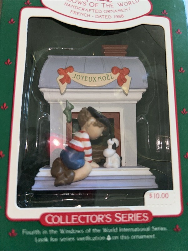 NEW!!  Hallmark 1988 WINDOWS OF THE WORLD Ornament Series #4 France Joyeux Noel