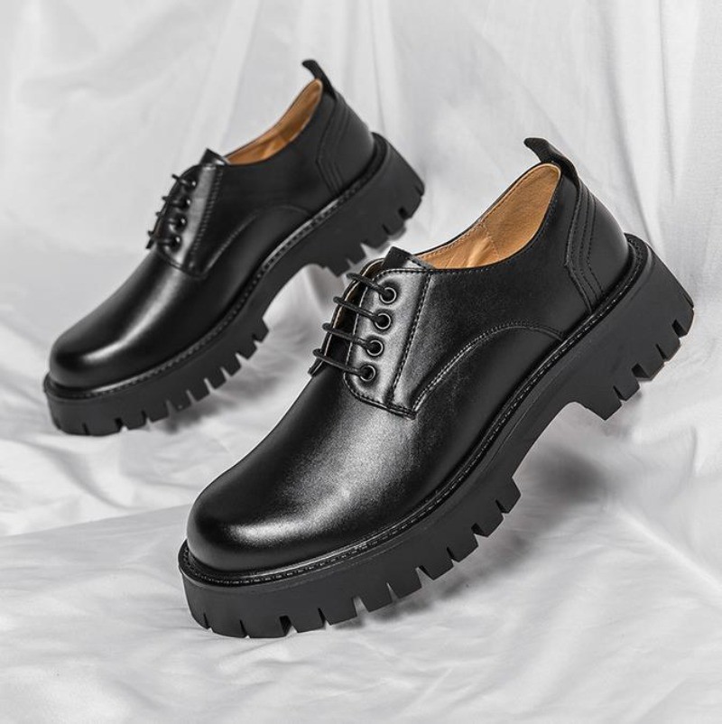 Para hombres Elegante Vestido de Negocios Formal Plataforma Boda Vestido Con Cordones Zapatos Informales