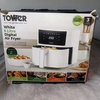 Tower 6 Litre Digital Air Fryer White Brand New In The Box Never Used See Pics