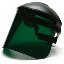 PYRAMEX-S1035-Dark Green Tinted Polyethylene Face Shield
