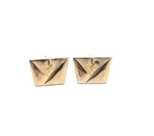 Vintage Fleur De Lis Gold Cufflinks Cuff Link Links Modernist Louisiana For Him