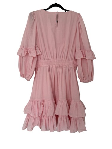 AJE DRESS Unending Pink Mini Size 10/US 8/M Tiered Ruffle - Picture 7 of 13