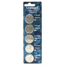 "CR2412 Lithium 3V Battery Pack - 5 High-Performance Coin Cell Batteries"
