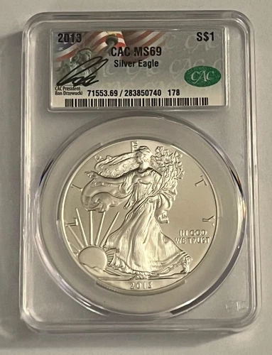 2013 Silver Eagle Dollar $1 - CAC MS 69