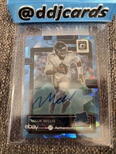 2022 Donruss Optic Malik Willis Rookie Auto Blue Ice /15 