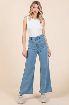 Sweaters Trendsi High Waist Wide Leg Jeans Women's Stylish Fit Denim - Comfy & F