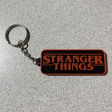 Stranger Things Keychain Charm Logo Netflix Sci-Fi TV Show Gift Keyring