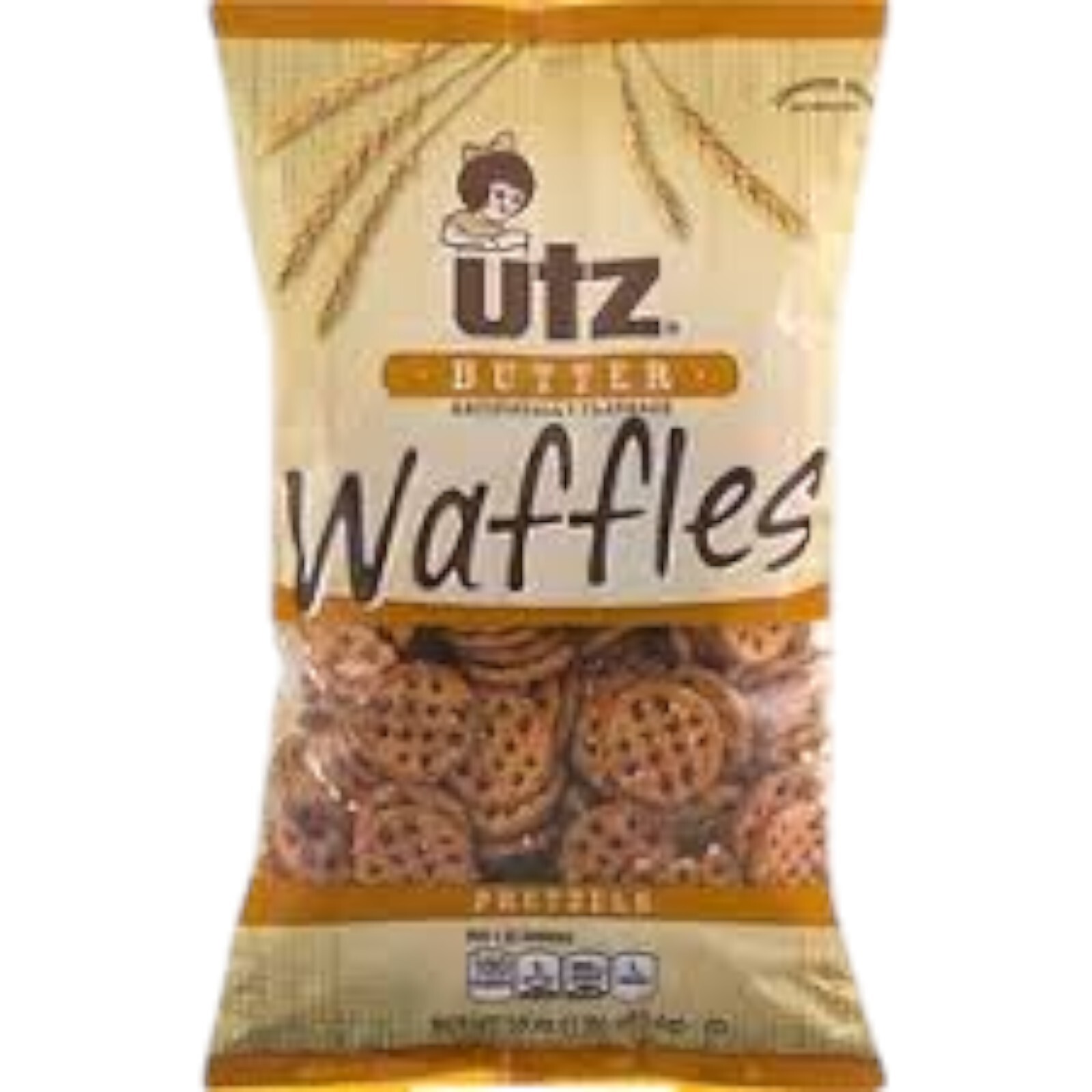 Utz Pretzels Butter Waffles Pretzel, 16 Ounce  4 Bags