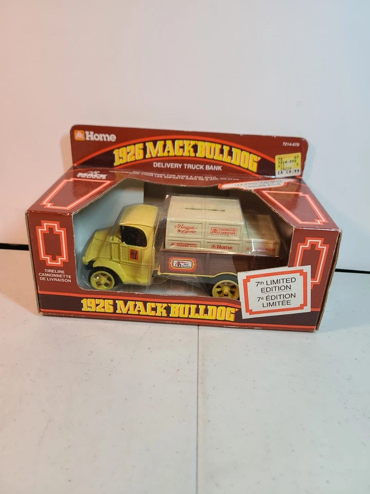 Camión de reparto Bulldog 1989 Ertl 1926 y banco de cajas en caja con llave herrajes para el hogar Foto 2 de 4