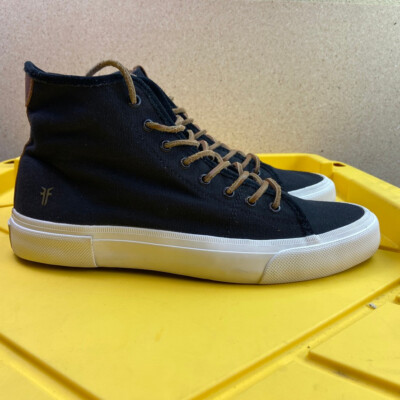 FRYE Shoes Mens Black High Mid Tops Leather Laces