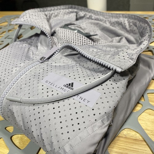 VESTE COUPE-VENT ADIDAS X Stella McCartney gris barricade taille L fermeture éclair complète 250 $ - Photo 12/12