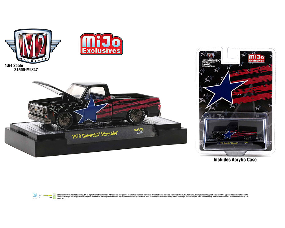 M2 Machines 1:64 1979 Chevrolet Silverado Pickup Stars and