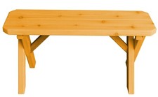 Cedar Crossed Leg Bench ONLY- Multiple Size and Color Options- Amish Made in USA