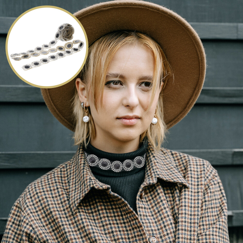 Glitter Diamond Belt Rhinestone Belts for Clothes Mesh Rhinestones