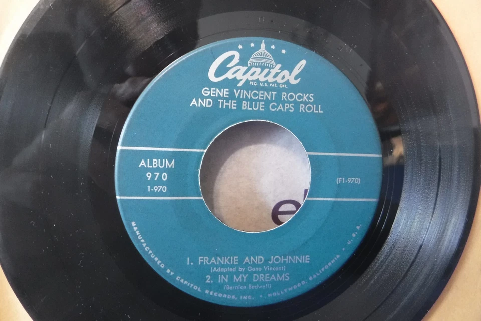 Gene Vincent Rocks! Part 1, 1957 Capitol Records EAP 1-970 USA Press Foto 3 de 4
