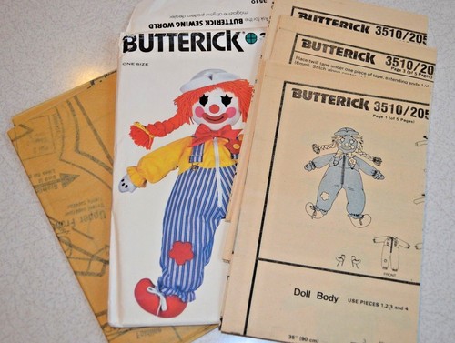 Butterick Pattern Uncut #3510 Craft Learning Doll Body & Clothes Transfer - Picture 5 of 5